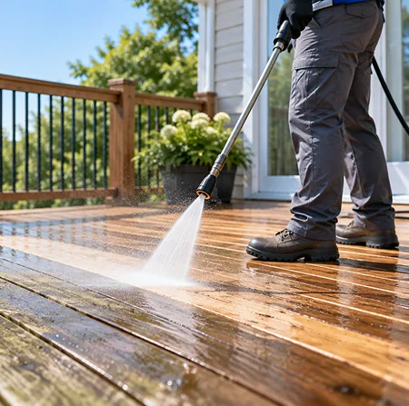 Deck cleaning and refinishing in Ann Arbor, Michigan
