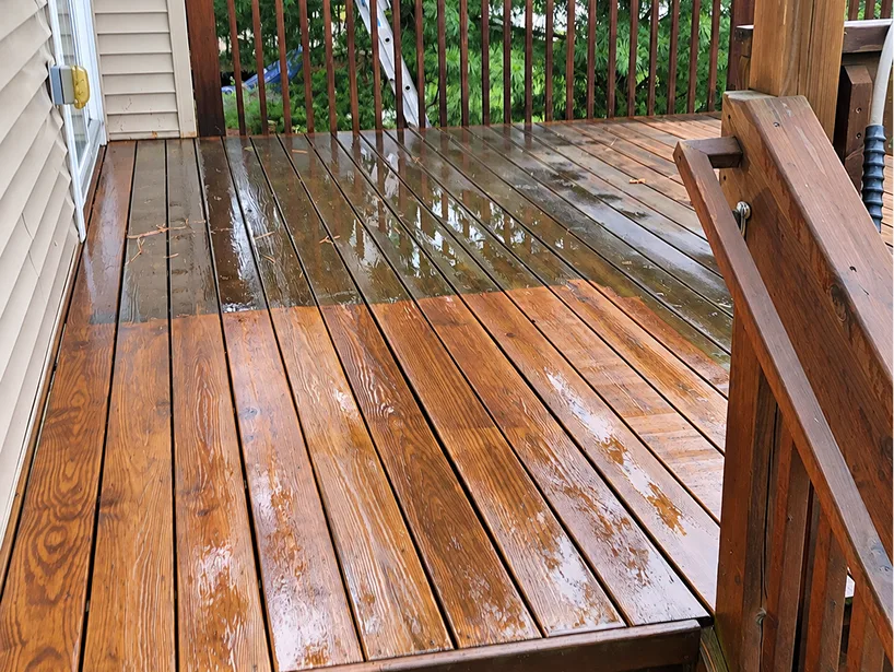 Pressure washing in Saline, Michigan